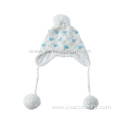 Winter Outdoor 100% Acrylic Earflaps Pom Pom hat